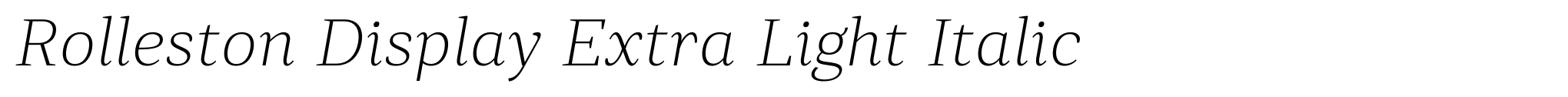 Rolleston Display Extra Light Italic image